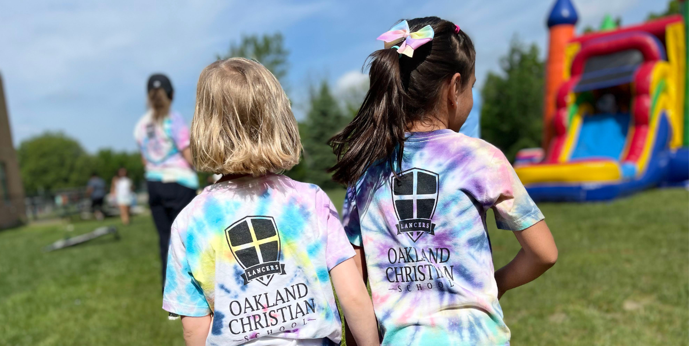 oakland christian school tie dye t-shirts