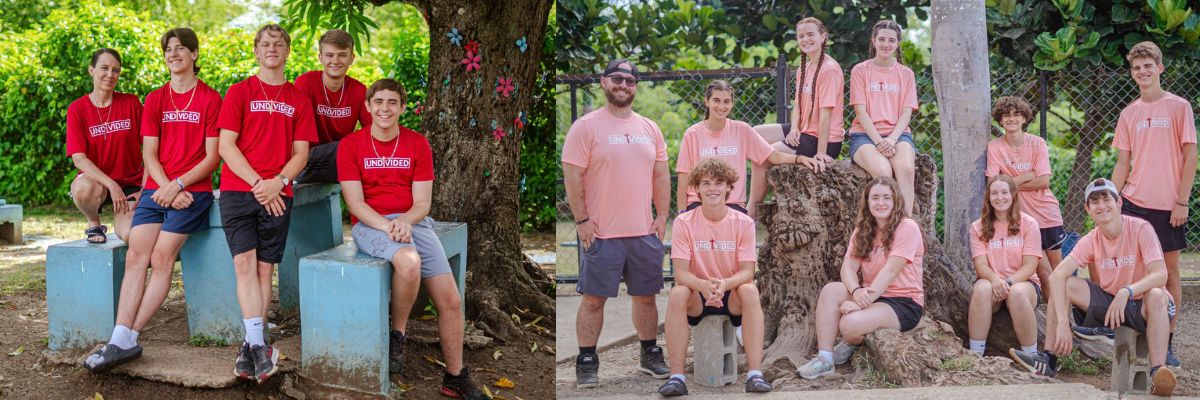 Oakland Christian students and teachers pose for a group shot in the Domincan Republic during the 2024 mission trip.